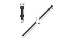 42" steel tent stake - double head